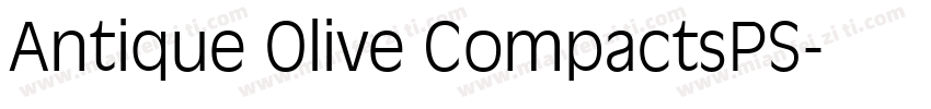 Antique Olive CompactsPS字体转换
